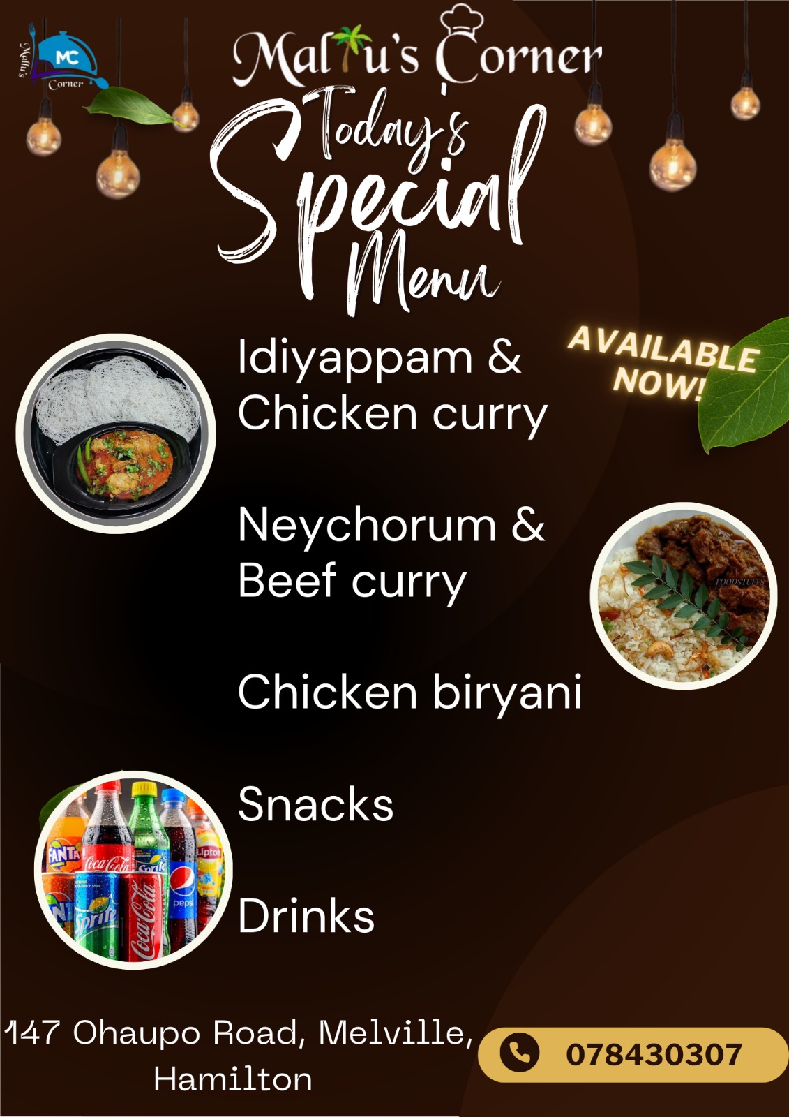 Mallu's Corner Menu